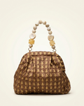 Woven Mixed Bead Pouch Bag 25x20