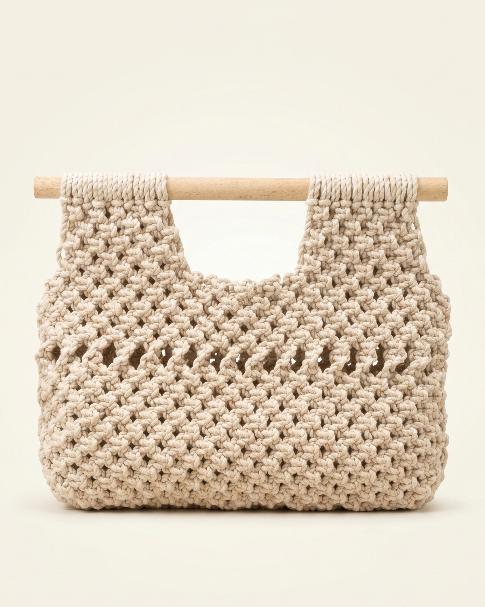 Hand-Knotted Boho Macrame Bag 28x37